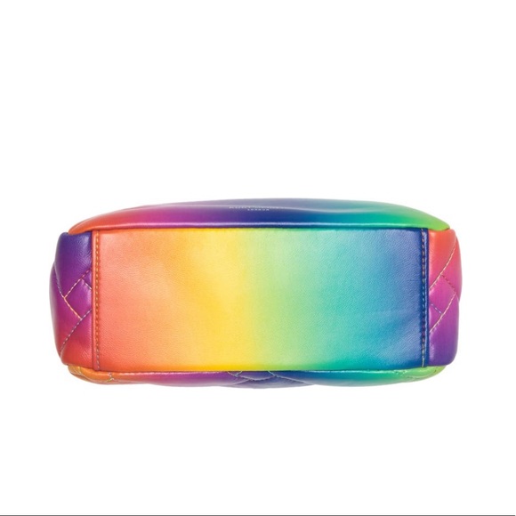 Kurt Geiger Medium Kensington Soft Bag NWT Rainbow Ombre Leather Convertible - Picture 5 of 9